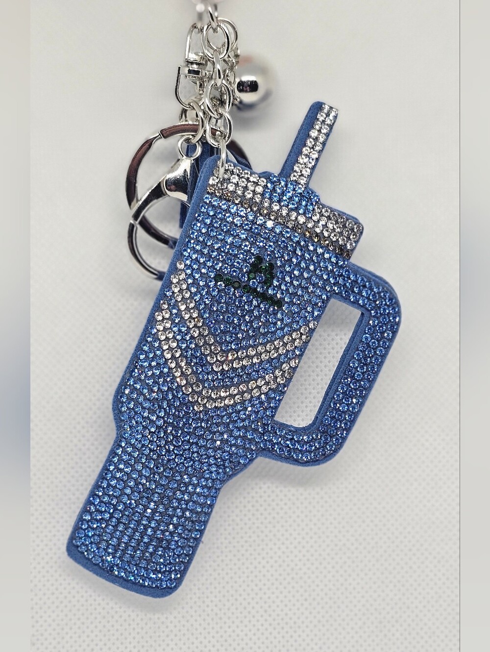 Jeweled Tumbler Bag/Key Charm